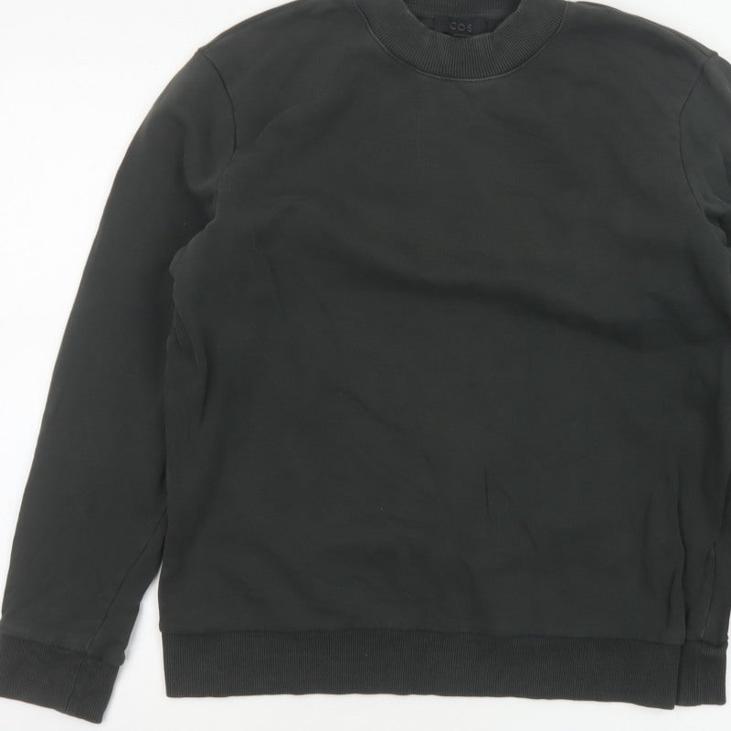 COS Women Black M Crew Neck Pullover Sweatshirt Long Sleeve