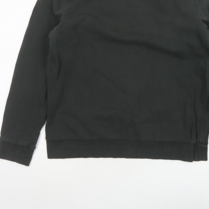 COS Women Black M Crew Neck Pullover Sweatshirt Long Sleeve