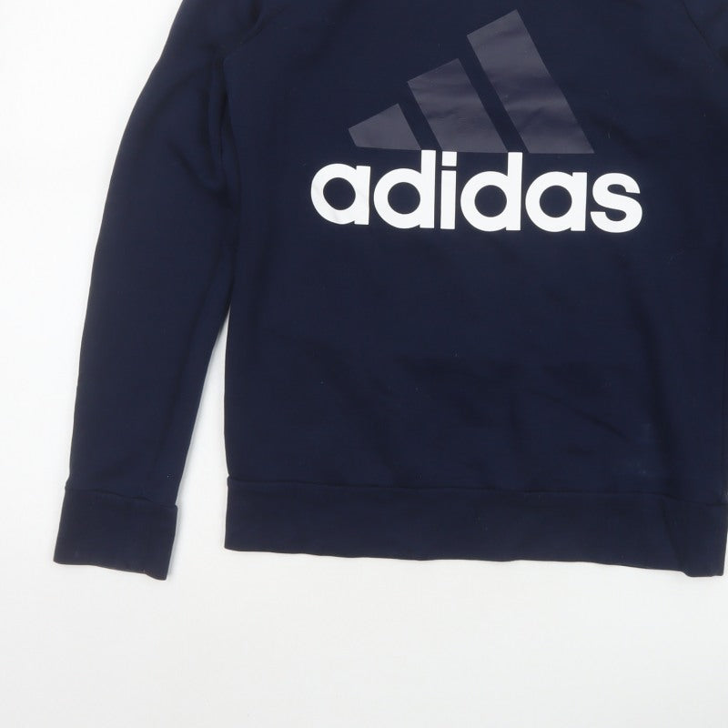 Adidas Women’s Blue S 8-10 Logo Crew Neck Pullover Sweatshirt