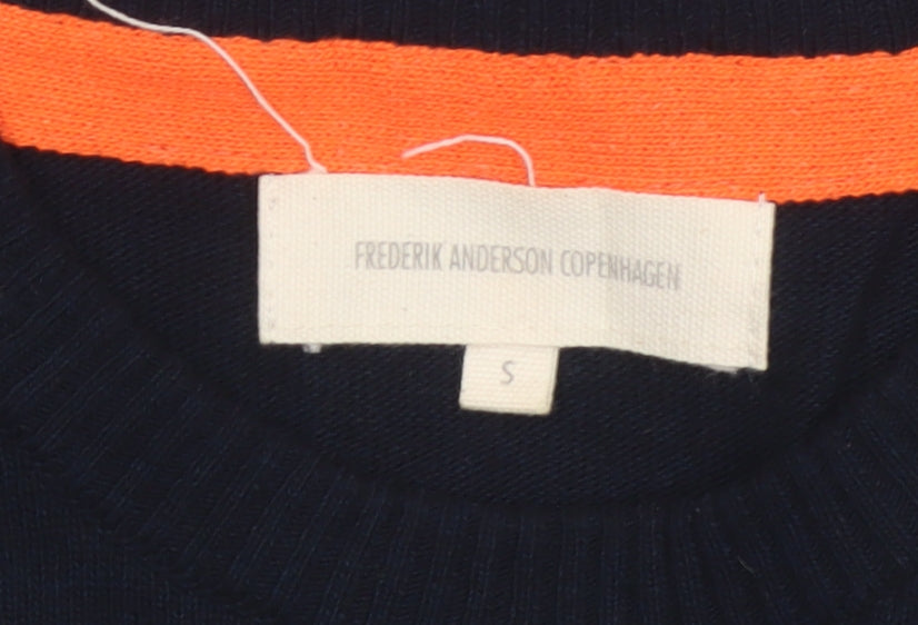 Frederik Anderson Copenhagen Men’s Blue Camo Knit Pullover Jumper S