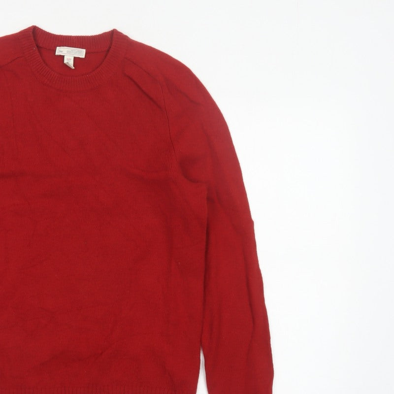 Gap Men Red XS Lambswool Crew Neck Pullover Jumper