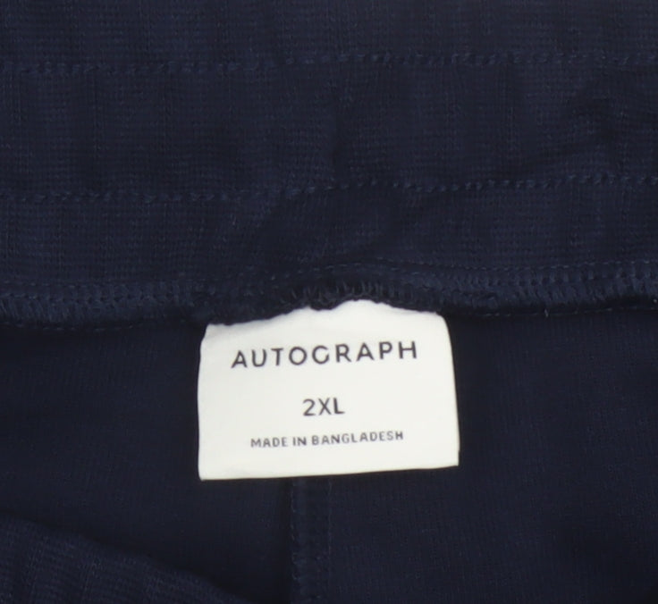 Autograph Men’s Blue 2XL Tapered Zip Pocket Jogger Trousers
