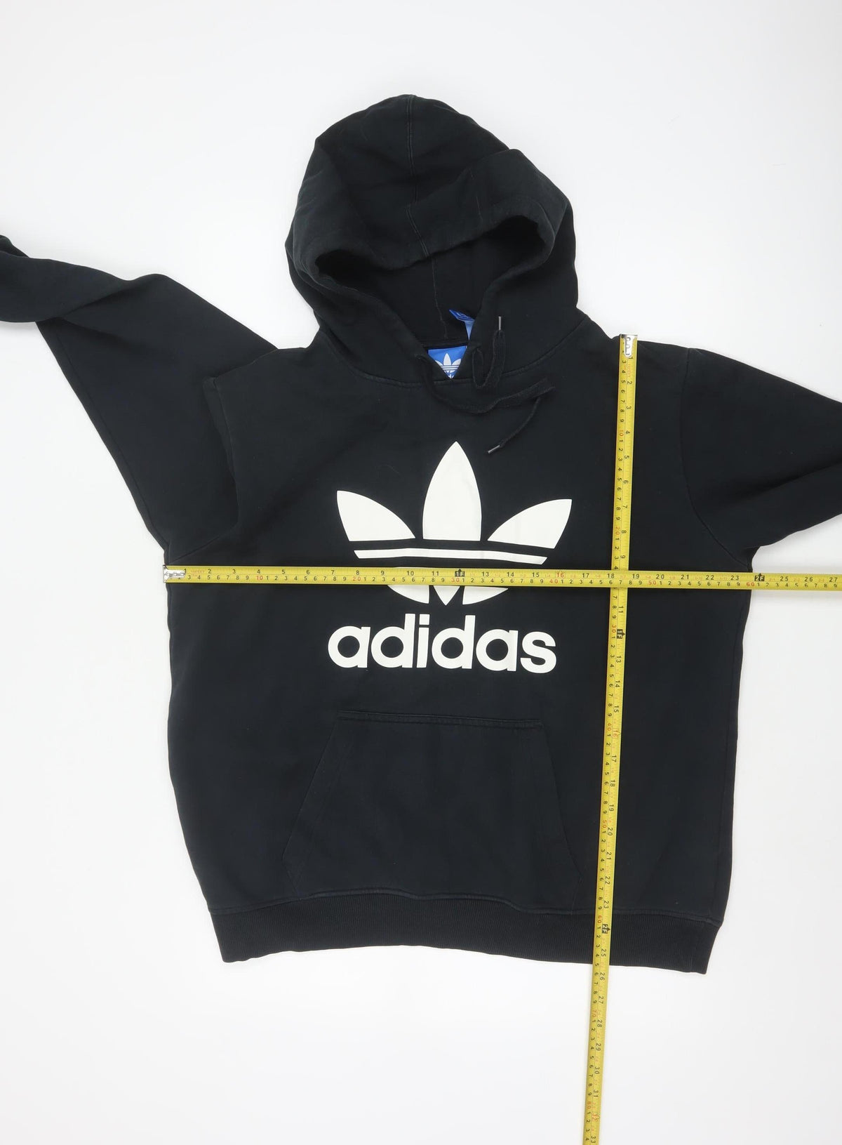 Adidas Men’s Black M Trefoil Logo Pullover Hoodie Graphic Print