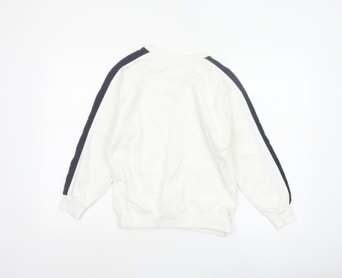Zara Boys Ivory USA Graphic Print Pullover Sweatshirt Age 10 Years