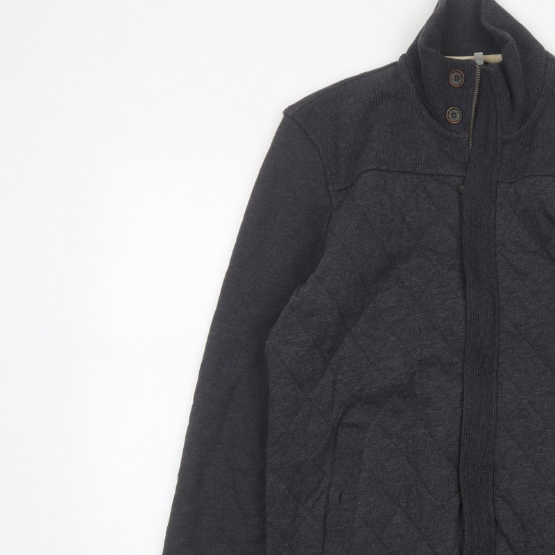 Ted Baker Men’s Grey M Quilted Cotton Blend Zip Jacket
