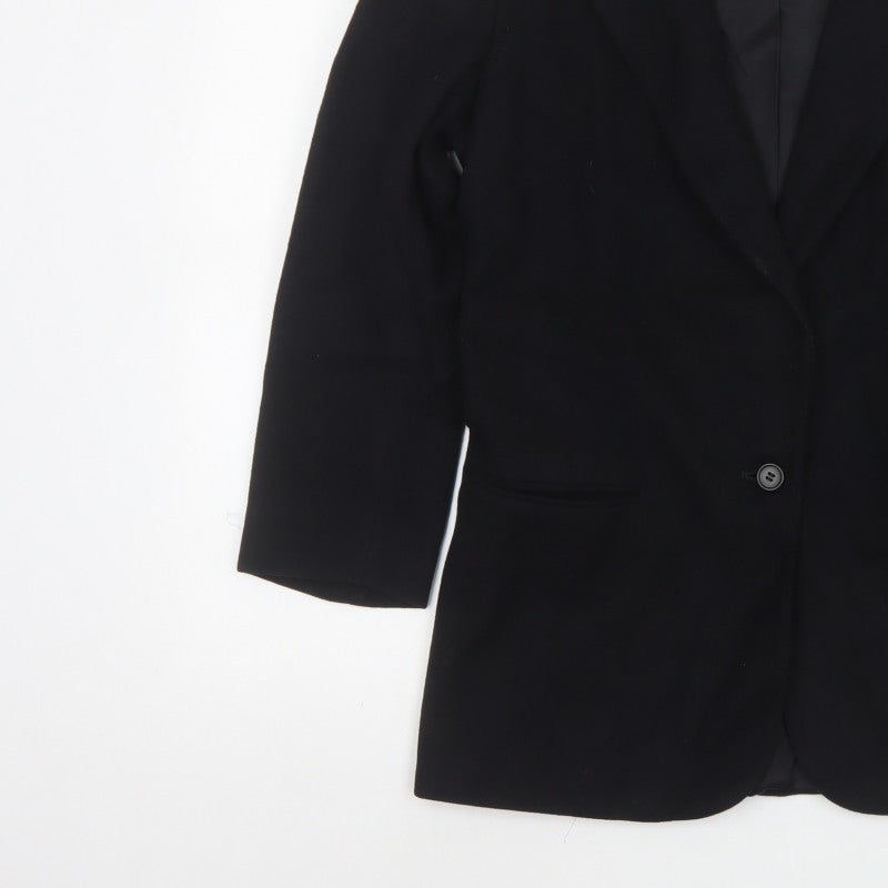 L.L.Bean Women's Black UK 10 Single-Breasted Blazer Made in USA