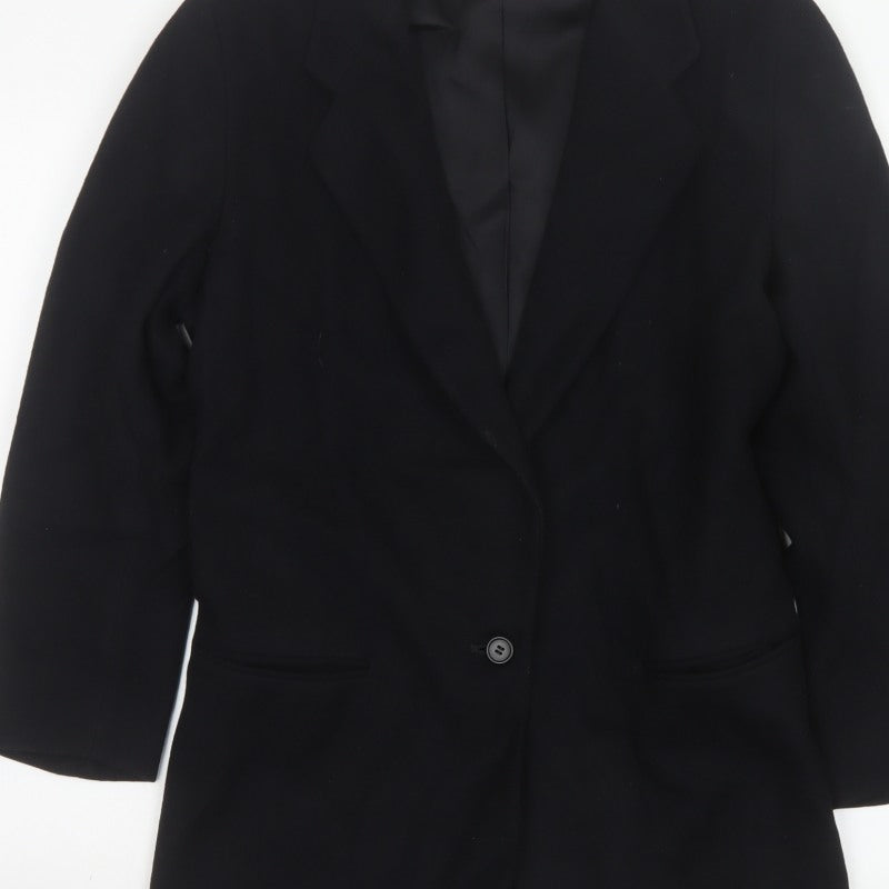 L.L.Bean Women's Black UK 10 Single-Breasted Blazer Made in USA