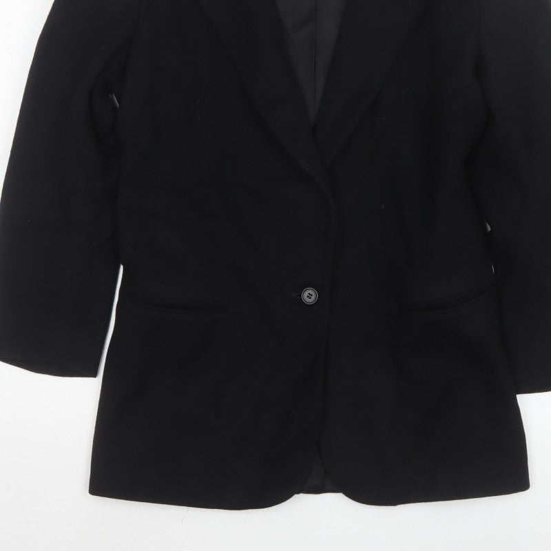 L.L.Bean Women's Black UK 10 Single-Breasted Blazer Made in USA