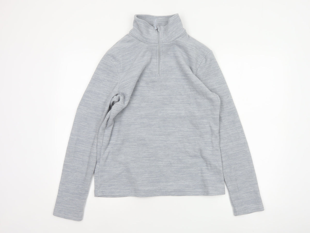Mountain Warehouse Womens Grey UK 10 1/4 Zip Fleece Sweatshirt
