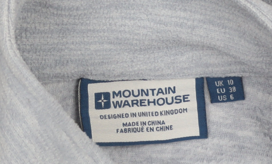 Mountain Warehouse Womens Grey UK 10 1/4 Zip Fleece Sweatshirt