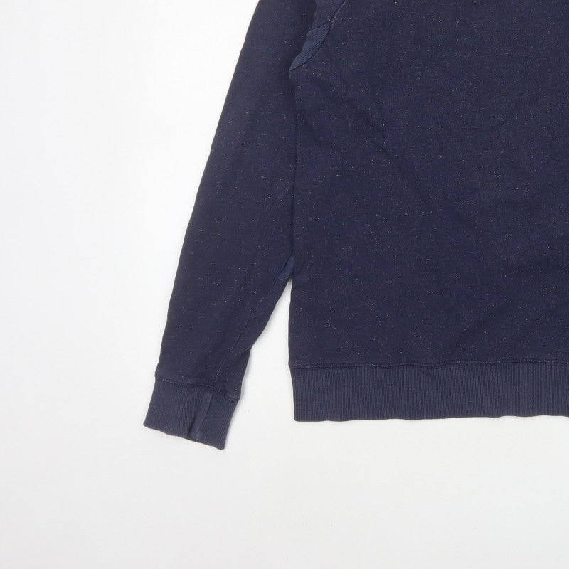Deus Ex Machina Men’s Blue Speckled Logo Crew Neck Sweatshirt S