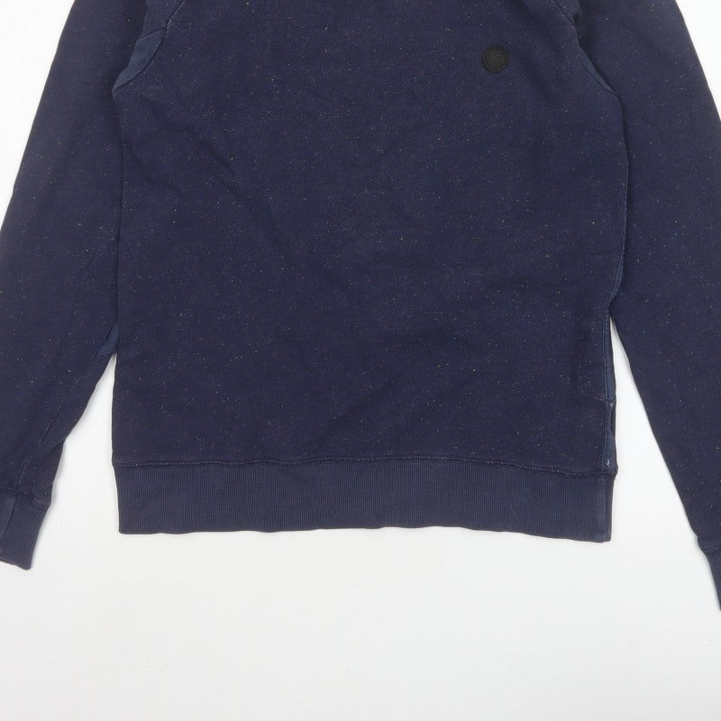 Deus Ex Machina Men’s Blue Speckled Logo Crew Neck Sweatshirt S
