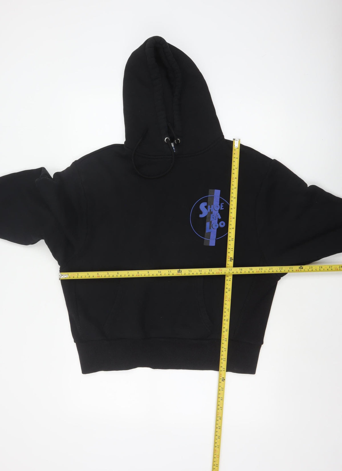 Shoe Ba Loo Women’s Black M Pullover Hoodie Blue Logo 100% Cotton