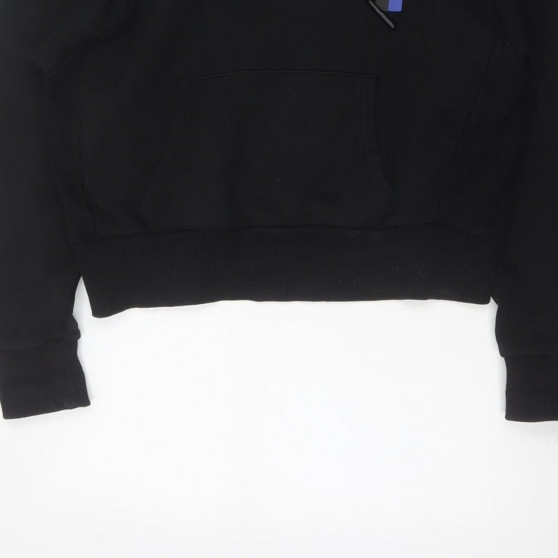 Shoe Ba Loo Women’s Black M Pullover Hoodie Blue Logo 100% Cotton