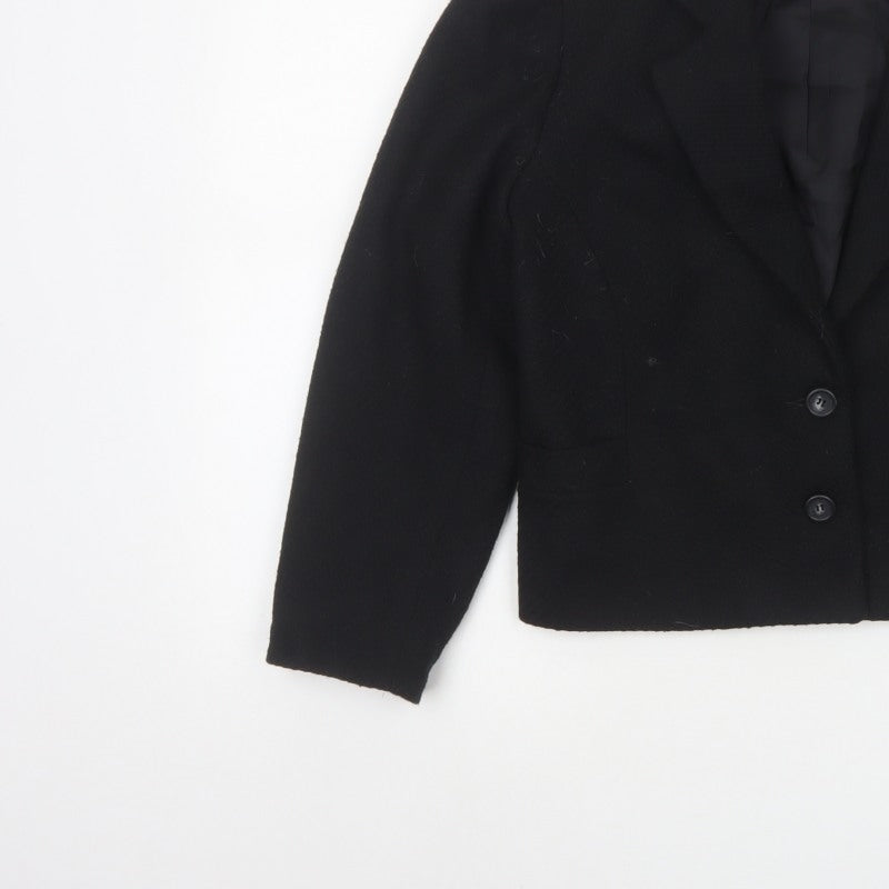 Blake Petites Women’s Black UK 12 Wool Blend Tailored Blazer Jacket