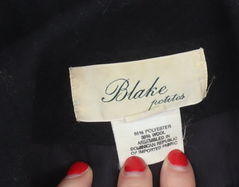 Blake Petites Women’s Black UK 12 Wool Blend Tailored Blazer Jacket