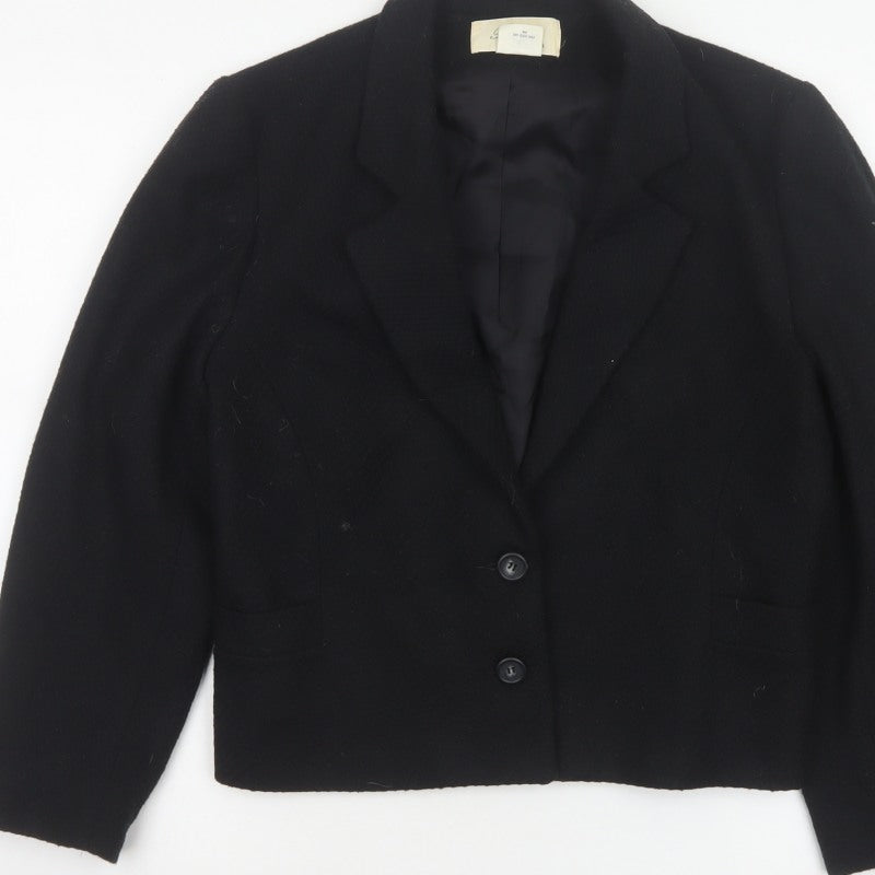 Blake Petites Women’s Black UK 12 Wool Blend Tailored Blazer Jacket