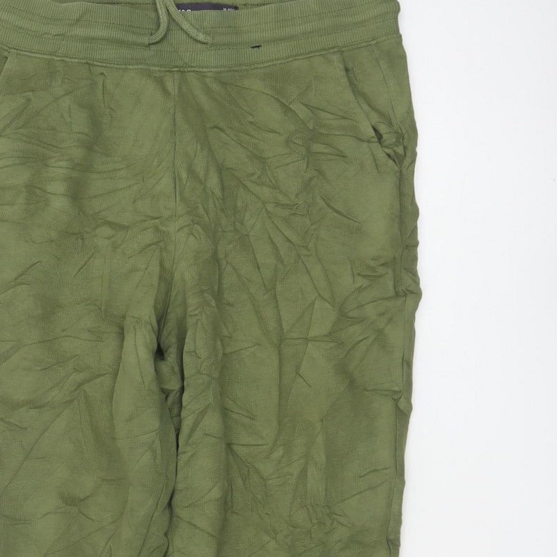 Marks & Spencer Womens Green Size 10 Drawstring Jogger Trousers