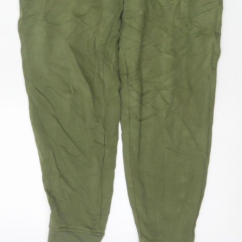 Marks & Spencer Womens Green Size 10 Drawstring Jogger Trousers