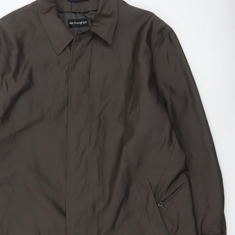 Marks & Spencer Autograph Men's Grey XL Water Resistant Rain Coat