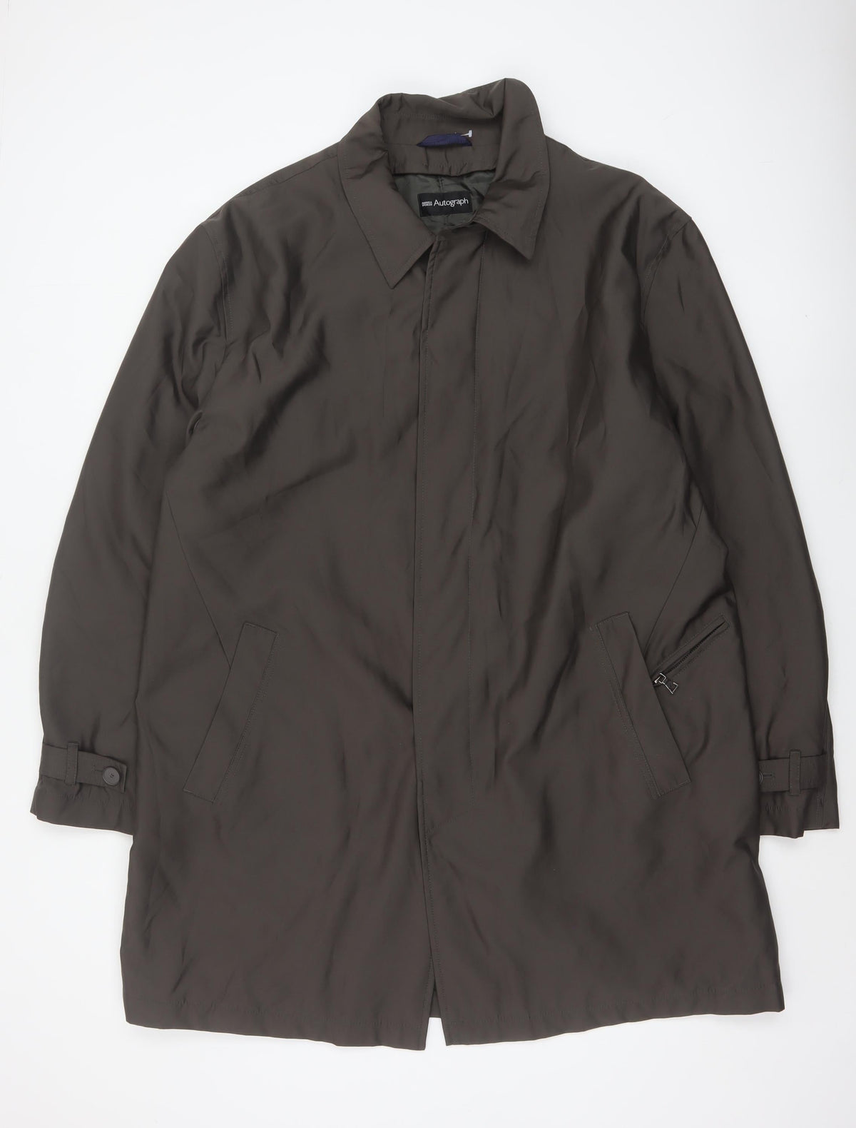 Marks & Spencer Autograph Men's Grey XL Water Resistant Rain Coat