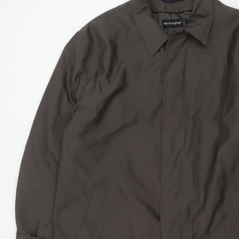 Marks & Spencer Autograph Men's Grey XL Water Resistant Rain Coat