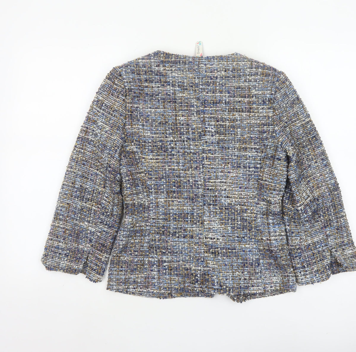 Amaryllis Women’s Blue Tweed Blazer Jacket UK 8 XS 4 Button Lined