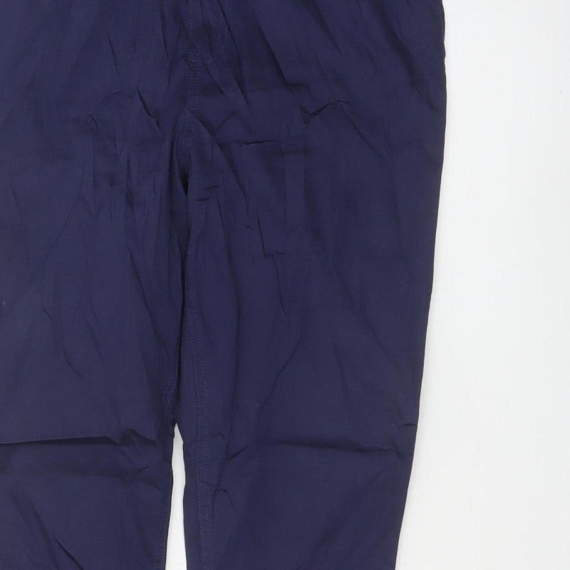Marks and Spencer Women's Navy UK 16 Long Stretch Chino Trousers