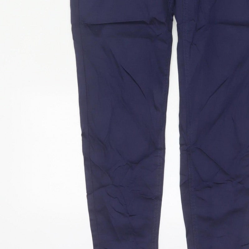 Marks and Spencer Women's Navy UK 16 Long Stretch Chino Trousers