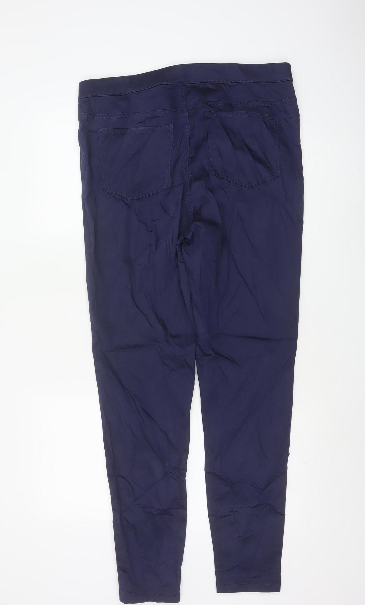 Marks and Spencer Women's Navy UK 16 Long Stretch Chino Trousers