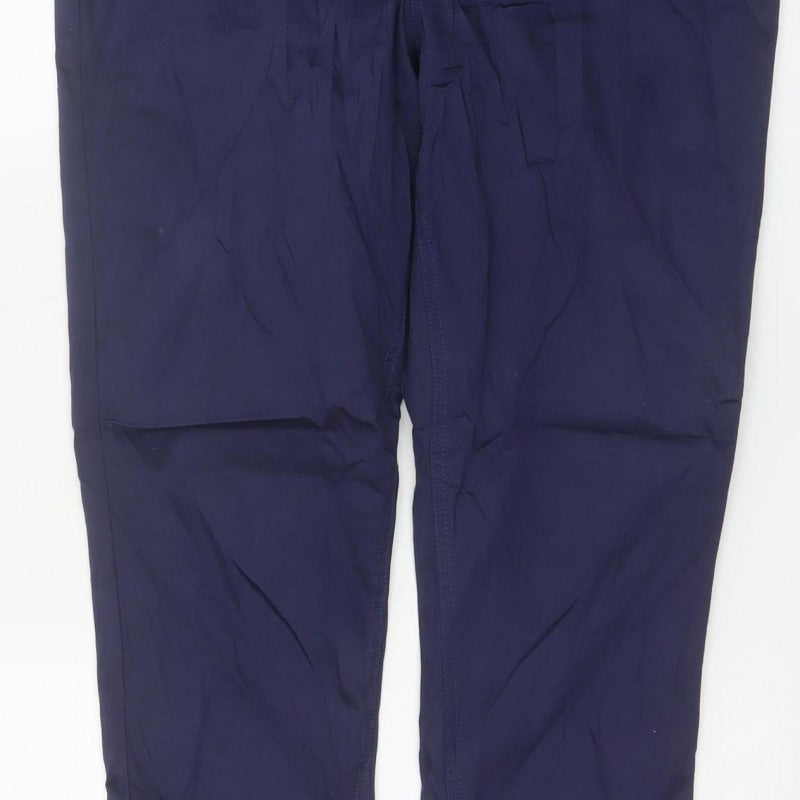 Marks and Spencer Women's Navy UK 16 Long Stretch Chino Trousers
