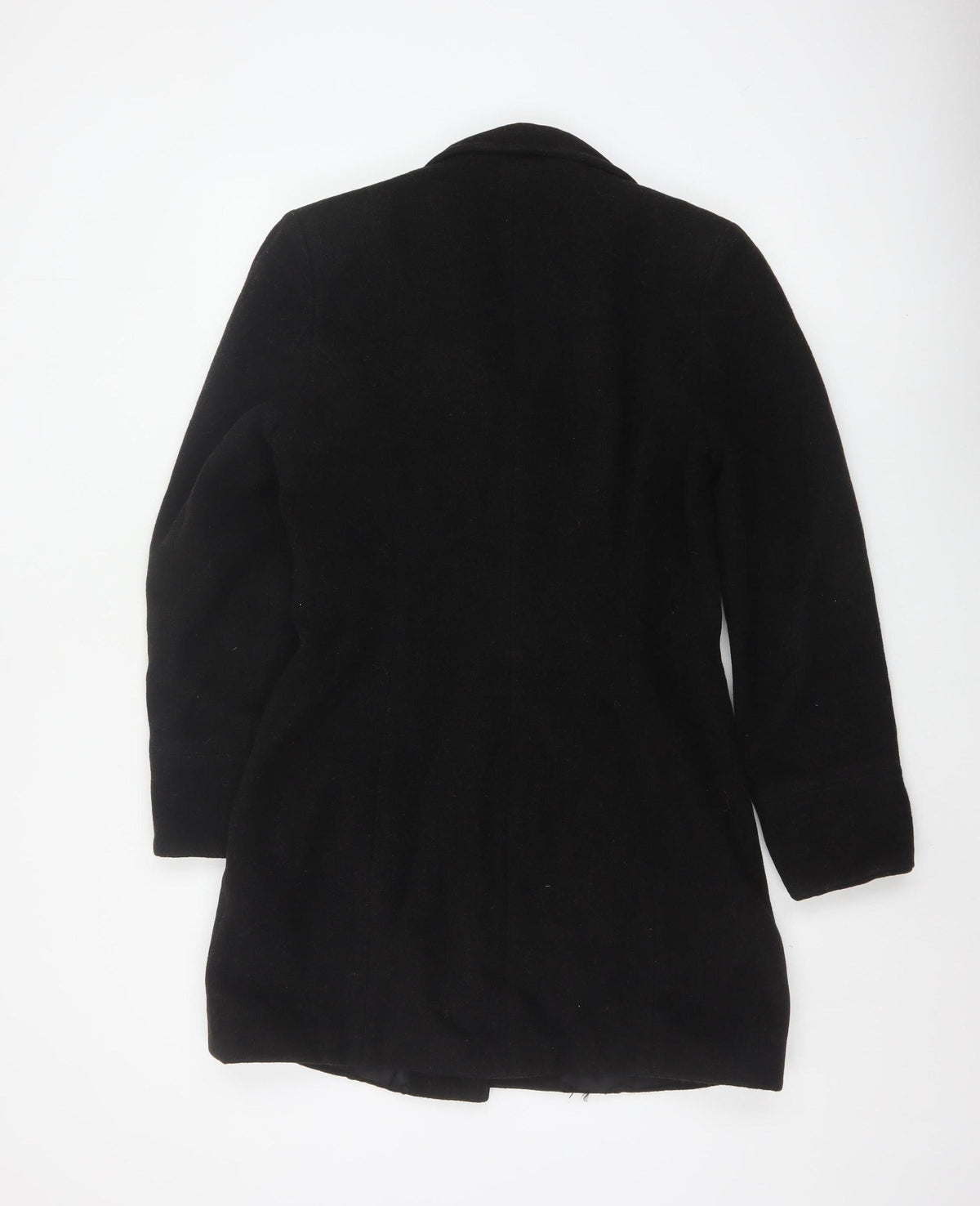 River Island Women’s Black UK 12 Mid-Length Single-Breasted Overcoat
