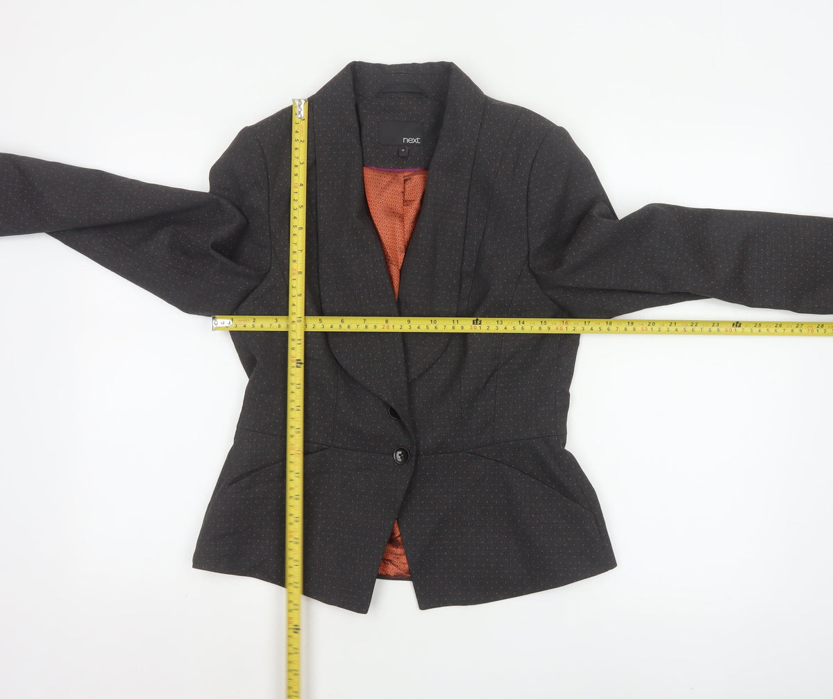 Next Women’s Black Size 10 Polka Dot Tailored Blazer Jacket