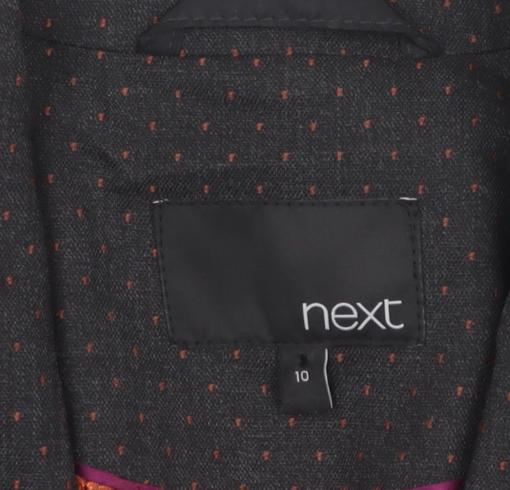 Next Women’s Black Size 10 Polka Dot Tailored Blazer Jacket