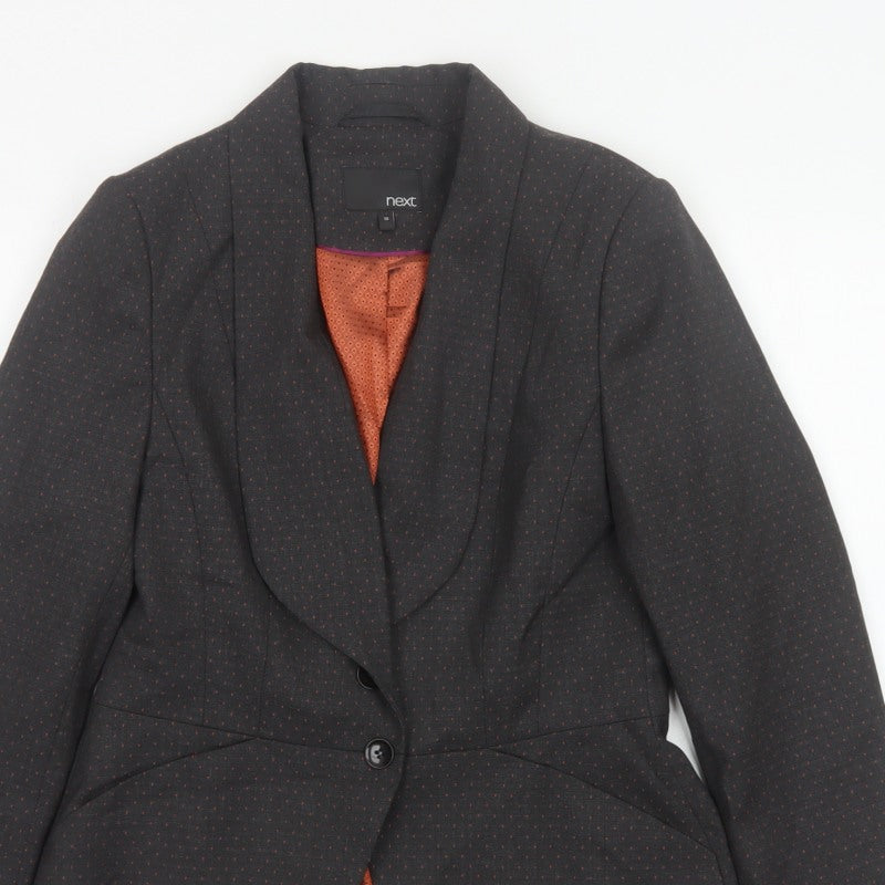 Next Women’s Black Size 10 Polka Dot Tailored Blazer Jacket