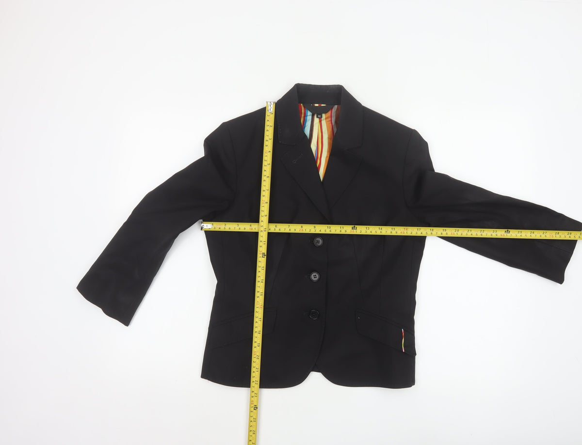 Paul Smith Women’s Black Blazer UK 14 Single-Breasted Lined