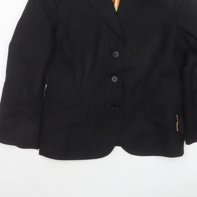 Paul Smith Women’s Black Blazer UK 14 Single-Breasted Lined