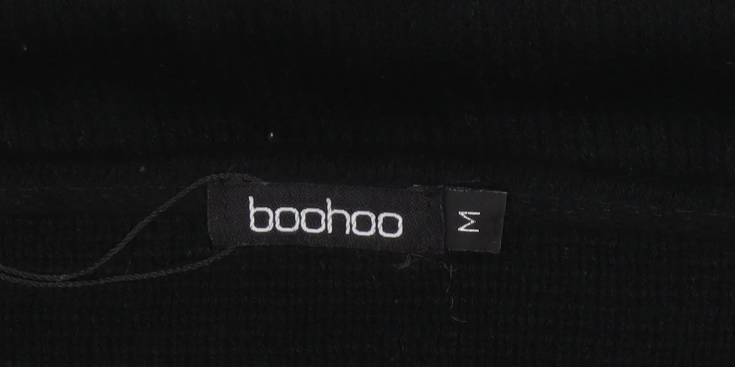Boohoo Women Black M Oversized Balloon Sleeve Knit Jumper