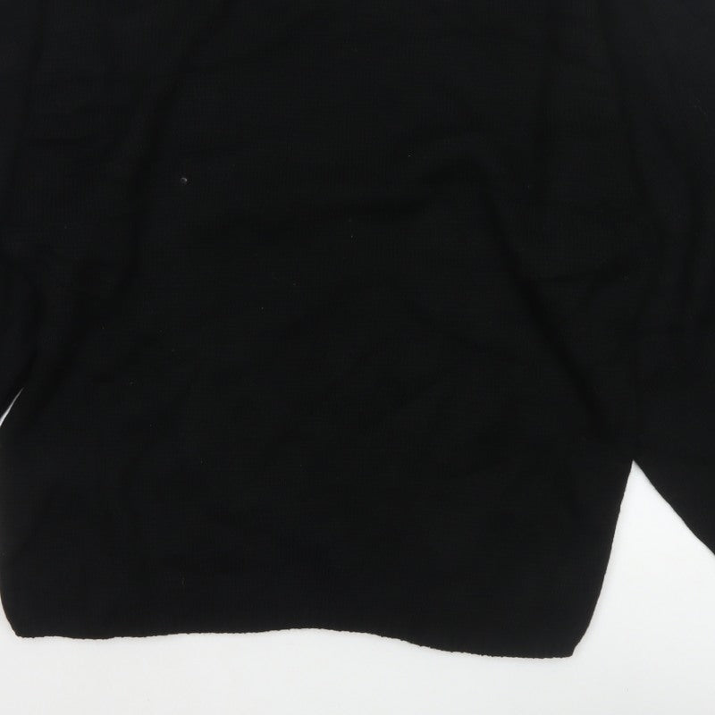 Boohoo Women Black M Oversized Balloon Sleeve Knit Jumper