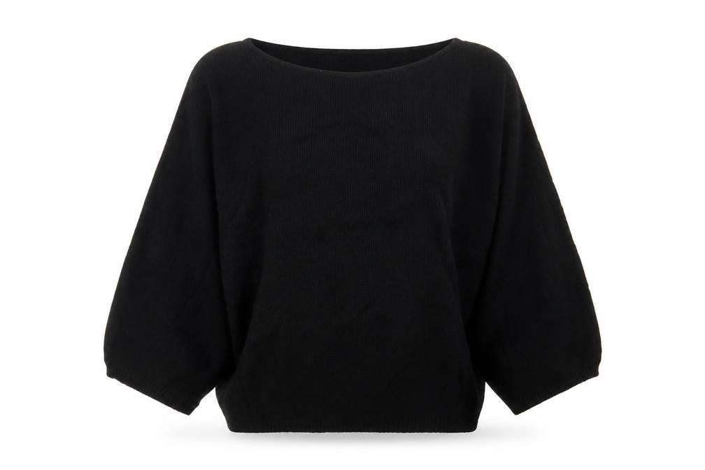 Boohoo Women Black M Oversized Balloon Sleeve Knit Jumper