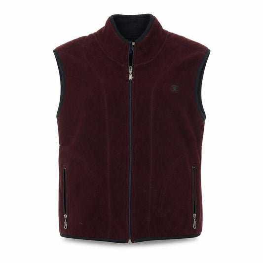Champion Women Red S Fleece Full Zip Logo Waistcoat Bodywarmer