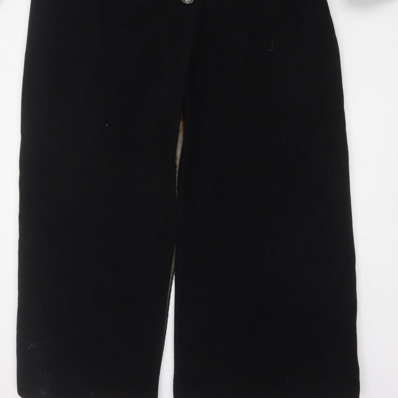 Kookai Women’s Black UK 10 Long Overcoat Buttoned Lined Classic