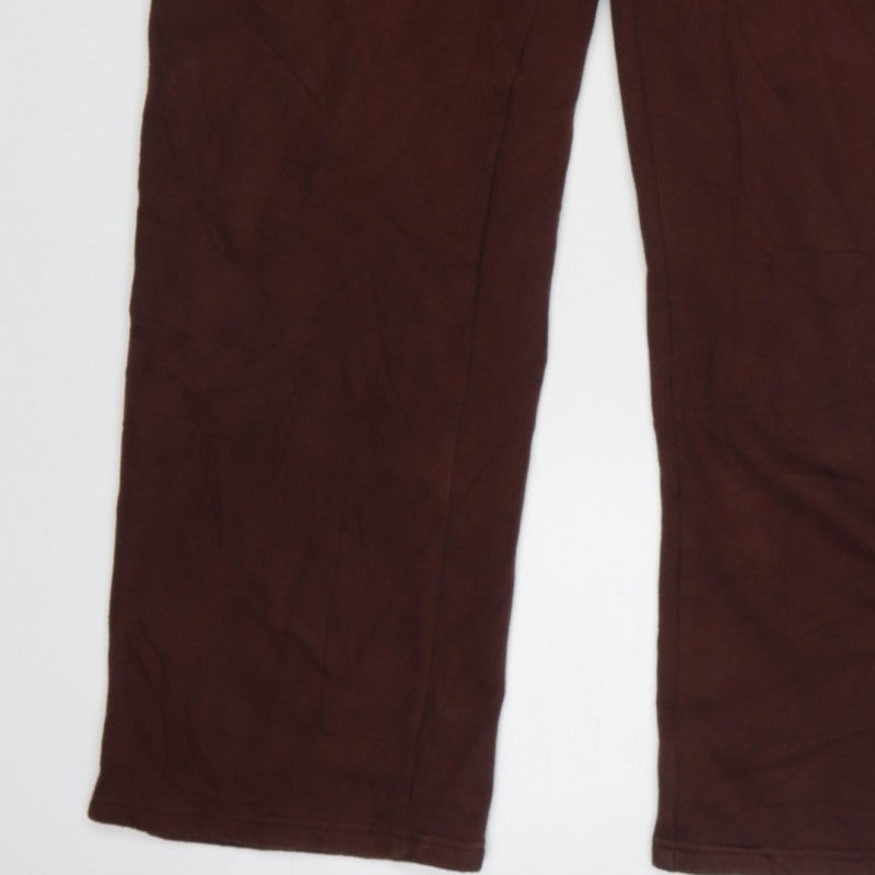 PrettyLittleThing Women’s Brown S Straight Leg Logo Sweatpants
