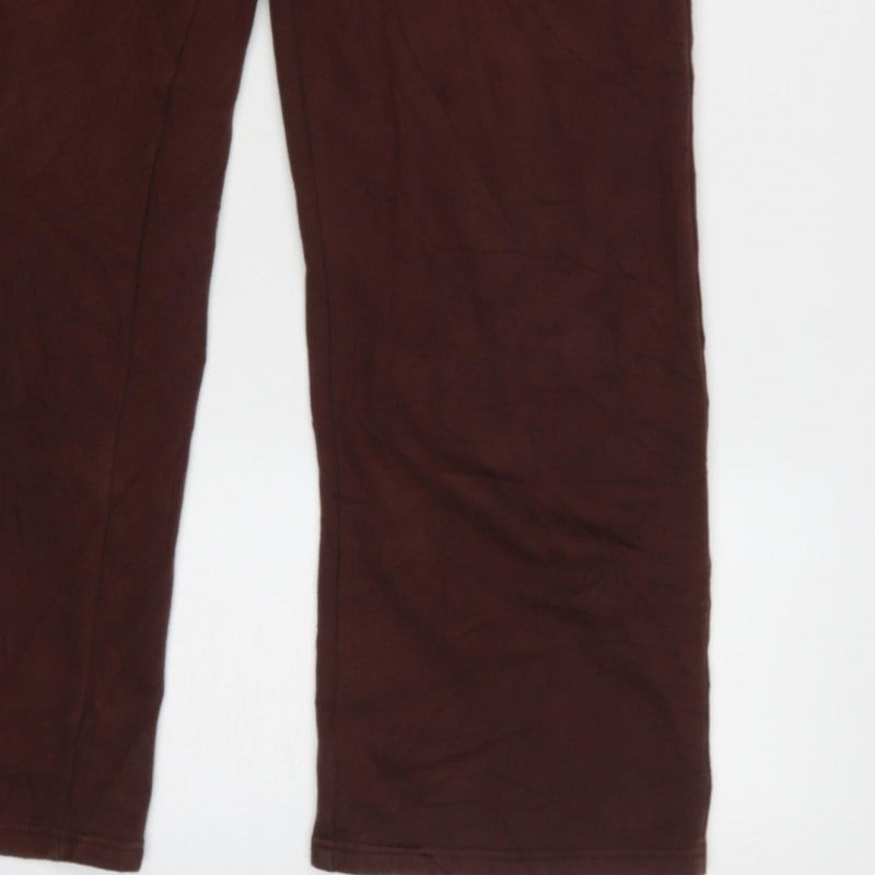 PrettyLittleThing Women’s Brown S Straight Leg Logo Sweatpants