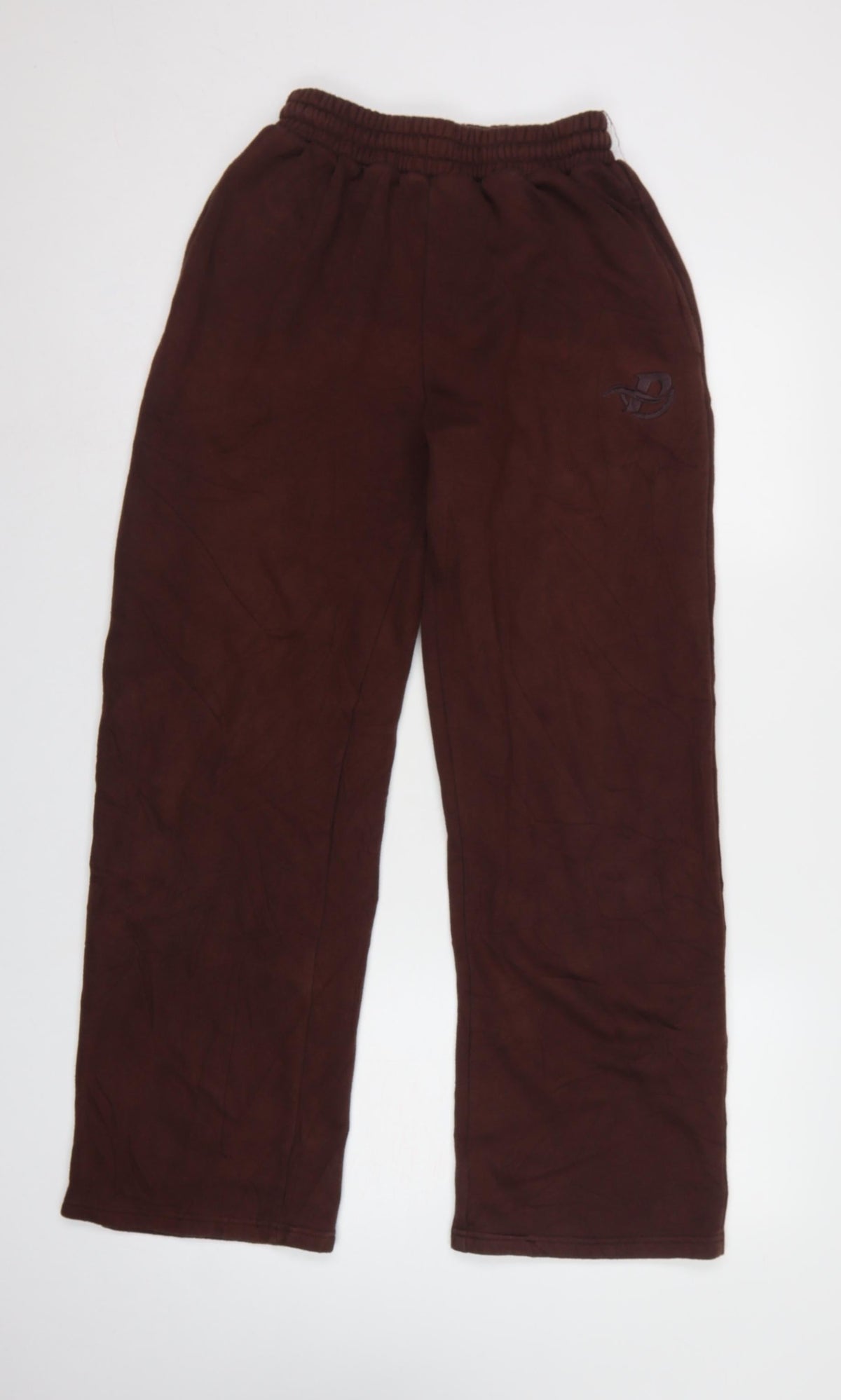 PrettyLittleThing Women’s Brown S Straight Leg Logo Sweatpants