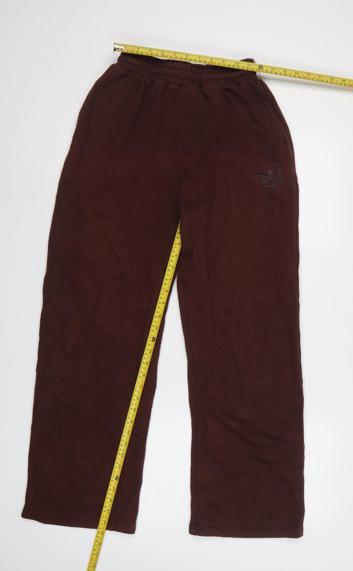 PrettyLittleThing Women’s Brown S Straight Leg Logo Sweatpants
