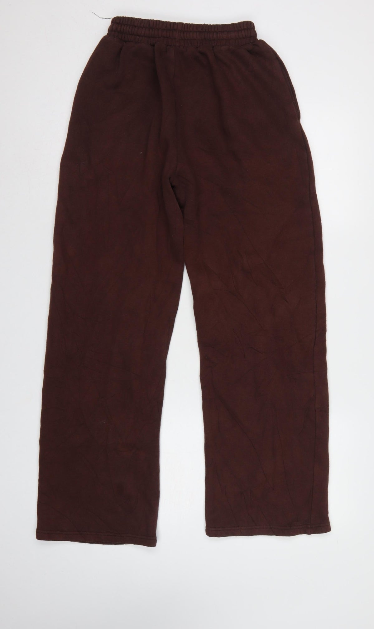 PrettyLittleThing Women’s Brown S Straight Leg Logo Sweatpants