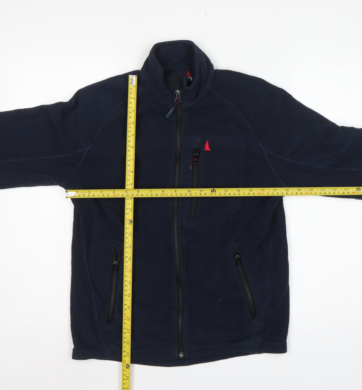 Musto Men's Blue S Fleece Full Zip Nautical Jacket Pockets