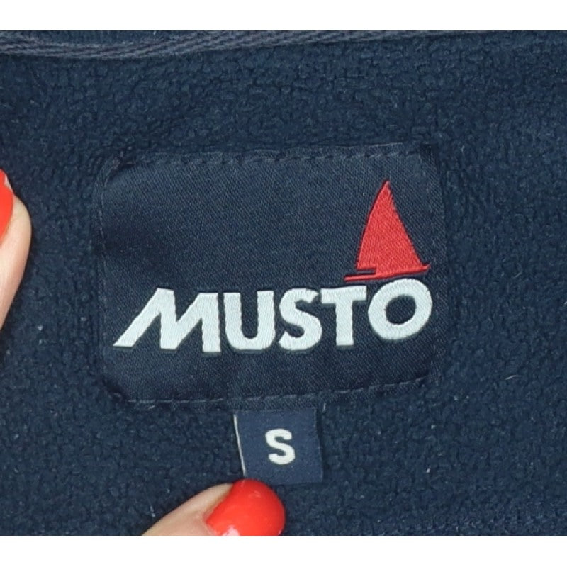 Musto Men's Blue S Fleece Full Zip Nautical Jacket Pockets