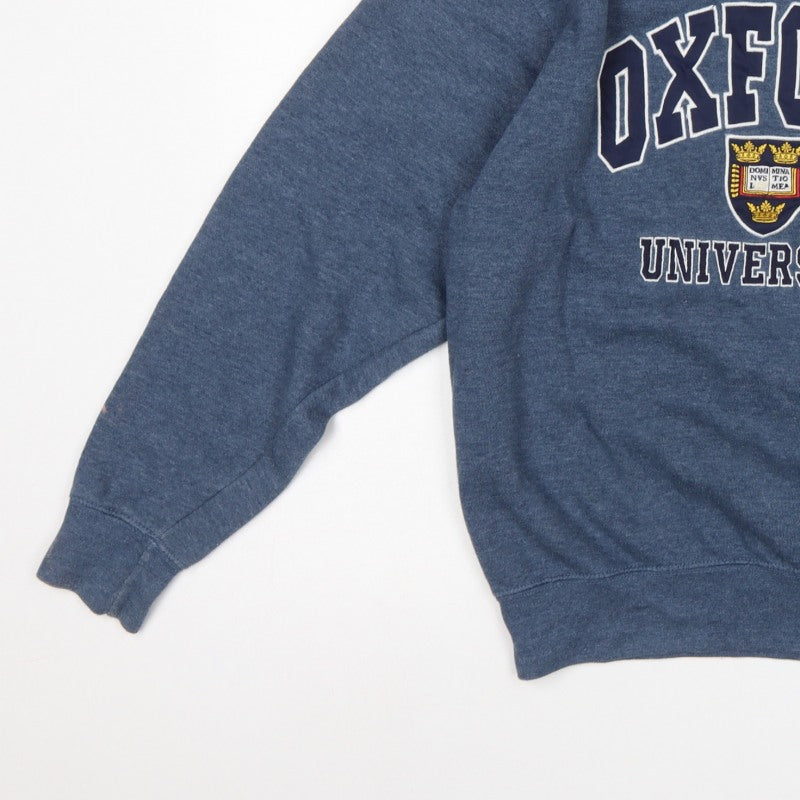 Oxford University Women’s Blue L Pullover Graphic Logo Sweatshirt
